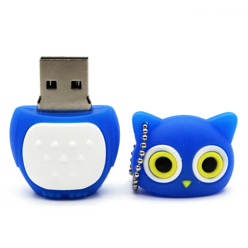 USB-Stick mit Cartoon-Silikon-Eule, 128 GB, 64 GB, 32 GB, 16 GB, 8 GB, 4 GB, Memory-Stick Image