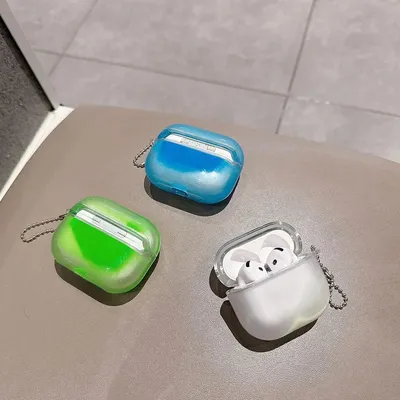 Shockproof Luminous Liquid Quicksand Hard Case For Airpods 4 Protective Case Shiny Glow In Dark Image