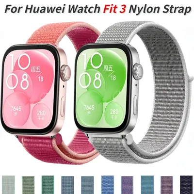 Nylonband für Huawei Watch Fit 3, verstellbar, atmungsaktiv, austauschbares Armband für Huawei Watch Image