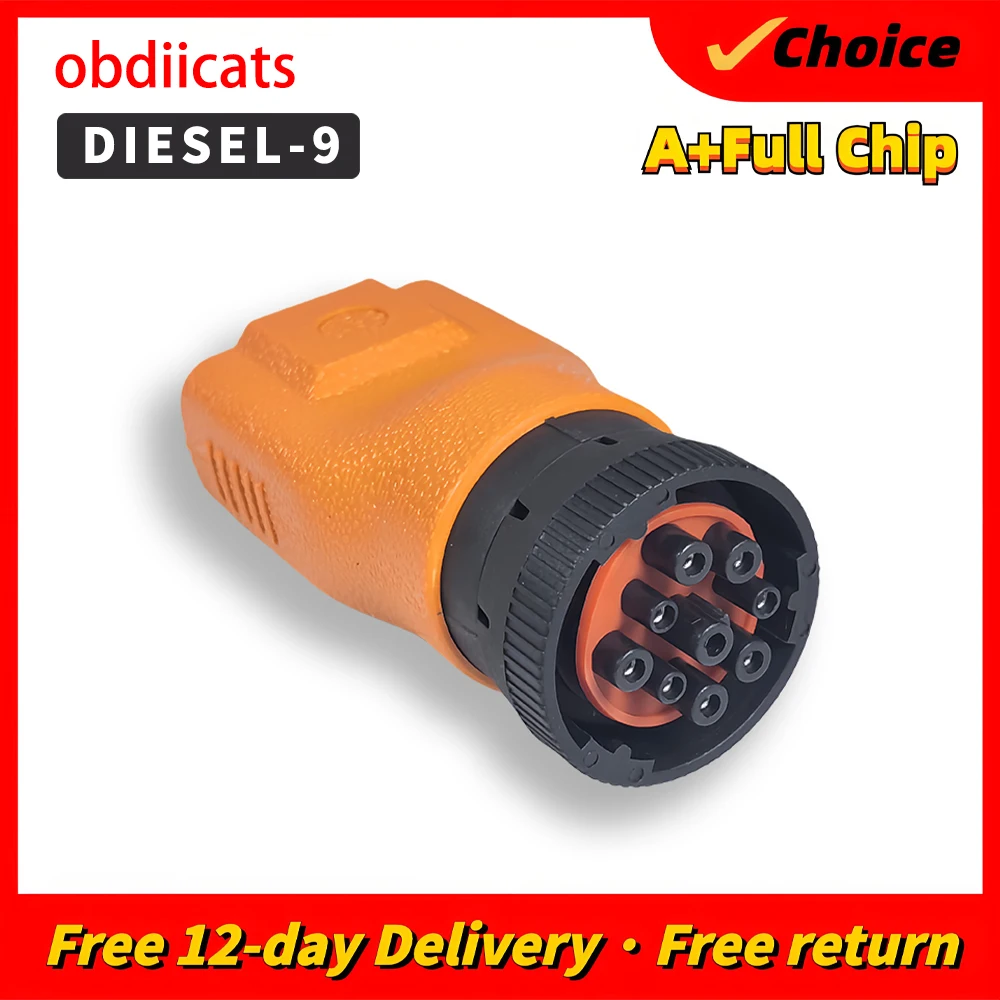 Für Diesel-9-poliger obd2-Kabeladapter für Kabel adapter für schwere LKW-Steck verbinder Image