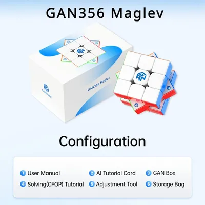 GAN 356 Maglev UV Magnetischer Magic Speed Cube Stickerless Professionelles GAN 356 Cubo Magico Image