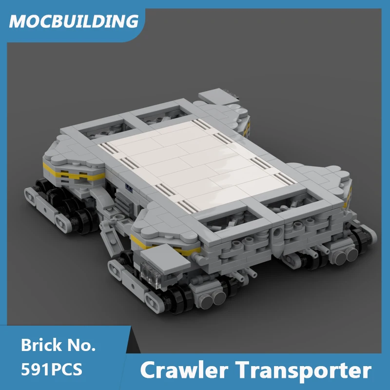 MOC Bausteine Raketenruppen Transporter Einrichtungen 1:220 Kettenfahrzeuge Space Series Zusammengebaute Ziegel Spielzeug Geschenke 591PCS Image