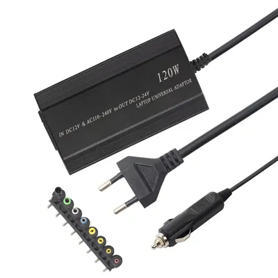 120w universelles tragbares Wechselstrom-Laptop-Netzteil 12V-24V Ladegerät für au/uk/us/eu-Stecker Image
