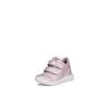 Lauflernschuh ECCO "SP.1 LITE INFANT", Kinder, Gr. 22, rosa, Leder, Textil, casual, Schuhe, Babyschuh, Klettschuh, Sneaker mit praktischen Klettriemchen
