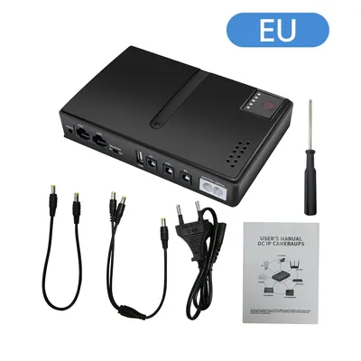 Mini DC UPS Uninterruptible Power Supply 18650 Replaceable Battery Backup 5v 9v 12v 220V for Router Wifi Modem Without Battery