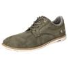 Schnürschuh MUSTANG SHOES, Herren, Gr. 49, grün (oliv), Lederimitat, Textil, casual, Schuhe, Freizeitschuh, Halbschuh, Schnürschuh mit Perforation