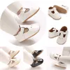 Einfarbig atmungsaktive Rretr Mary Jane Frühling Baby Schuhe PU Neugeborene Mädchen Schuhe Erste