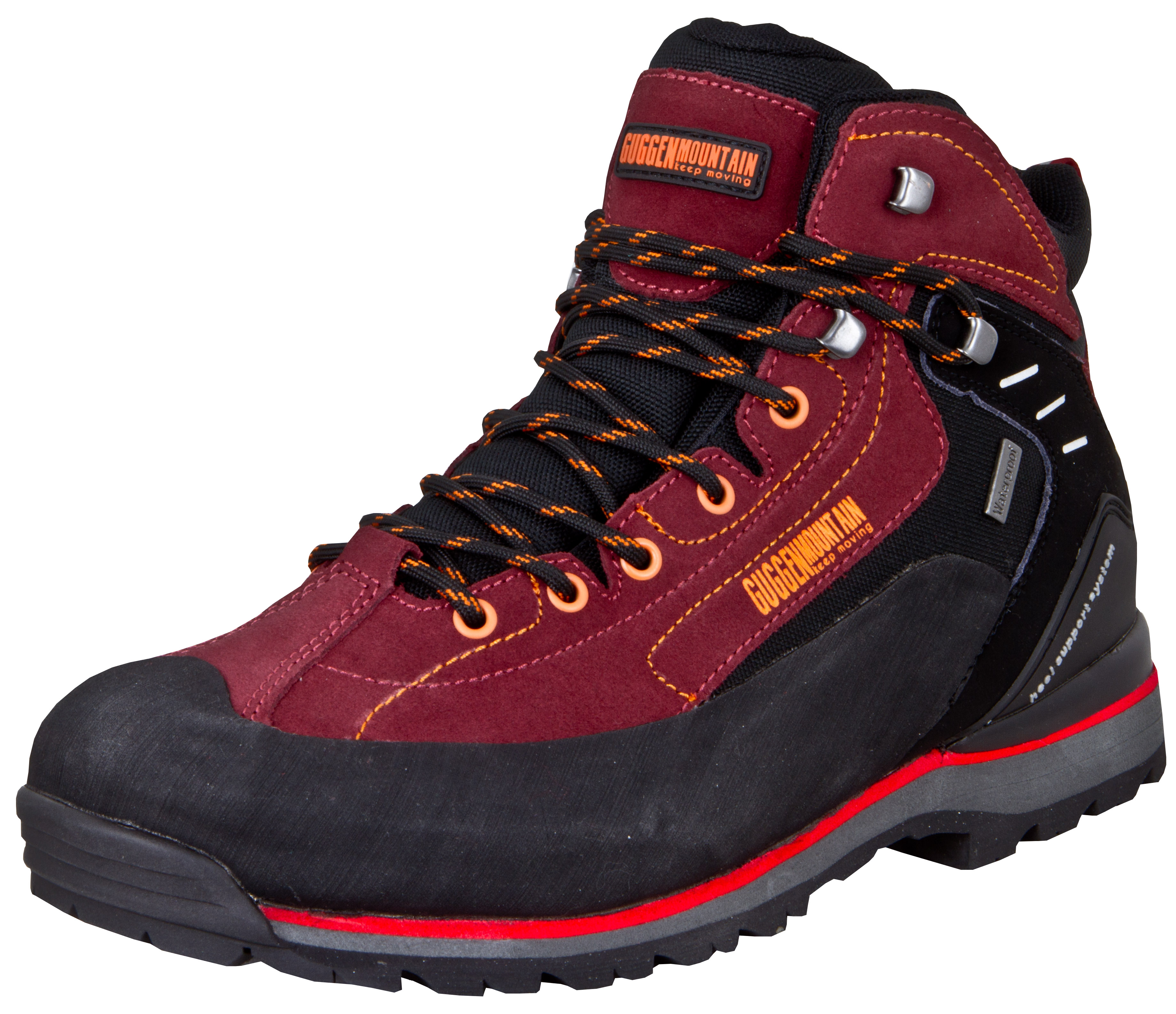 Herren und Damen Trekking-& Wanderstiefel Wildleder Rot