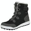 Damen Fellstiefel mit Lammwolle Winterstiefel Schwarz