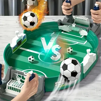 2-Player Foosball Table Game-Kid Family Board Games, Educational Soccer Battle Toy for Indoor
