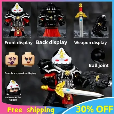 5cm Warhamme Anime Figure Fighting Nun Two Expressions Action Figure Pripheral Model Cosplay Props