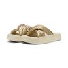 Sandale PUMA "Leadcat Platform Metallic Sandalen Damen", Gr. 37, gold light sand beige, Obermaterial: Synthetik; Futter: Textil; Innensohle: Synthetik; Laufsohle: Synthetik, Schuhe