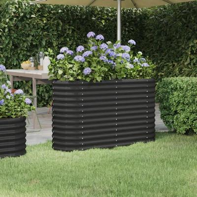 TEMU Raised Bed Powder Coated Steel 114x40x68 Cm Image
