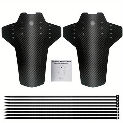 TEMU Carbon Fiber Mudguard - Bicycle Fenders For Mtb Mountain Bike Road Cycling Fix Gear Image