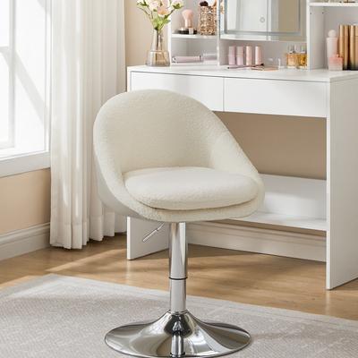 TEMU Adjustable Chair, Makeup Chair, Office Chair, Swivel, Bar Stool With Backrest And Base, Steel, For Counter, Office, Dressing Table, Dining Room Image