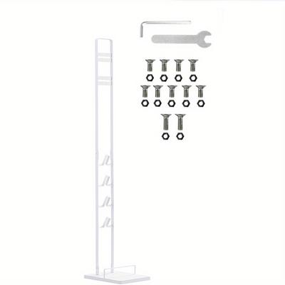 TEMU Adjustable Vacuum Cleaner Storage Rack – No-drill, Lightweight With Multiple Hooks & Slots For Easy Organization, With Orange Accents, Includes Screws For Secure Assembly, Eda Image