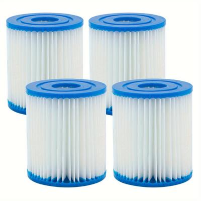 TEMU 4/6/12pcs, Type I Pool Filter Cartridge, Pool Filter Cartridge Size 1 For 58093, For 300/330 Gal/ Pumps, Pool Filter For Garden Outdoor Yard Swimming Pool Cleaning Supplies Image