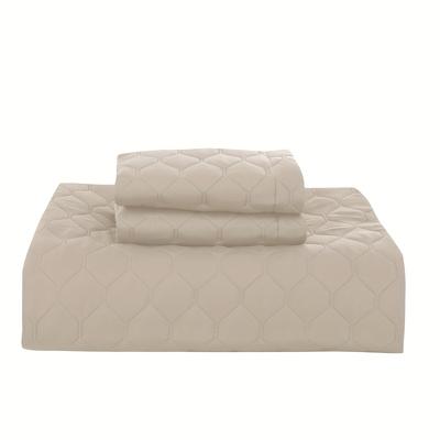 TEMU Polyester Bed -piece Set Solid Color Khaki Air-conditioned Quilt A Luxurious And Warm Summer Bed Quilt Suitable For All Image