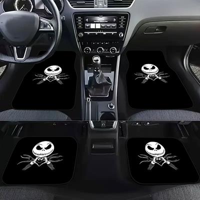 TEMU 4pcs Jack Car Floor Mats - Durable Car Floor Mats For Cars, Suvs, Trucks, Ideal Gifts For Holidays, Father's Day, Birthdays, Couples Image
