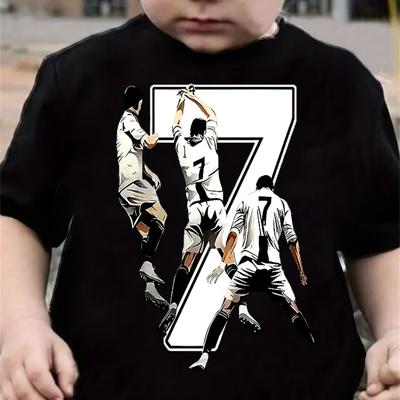 TEMU Cool And Stylish Casual T-shirt For Boys, Featuring A Trendy And Sporty Round-neck Design. Image