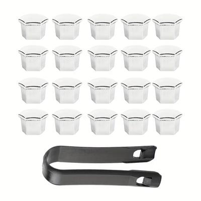 TEMU 20pcs Wheel Nut Rim Cover Tire Screw Caps Decoration For 308 408 206 207 Image