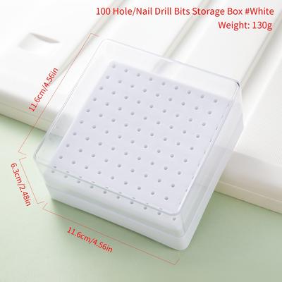 TEMU A Transparent Display Case For Storing And Organizing Nail Drill Bits, Featuring A Dustproof Base And . Image