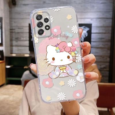 TEMU Cute Cartoon Hello Soft Transparent Mobile Phone Case A73 A72 A71 A54 A53 A52 A51 A50 A34 A33 A32 A31 A25 A24 A23 A21s A15 A14 A13 A12 A05s A05 A04 A04e A03 A03s Image