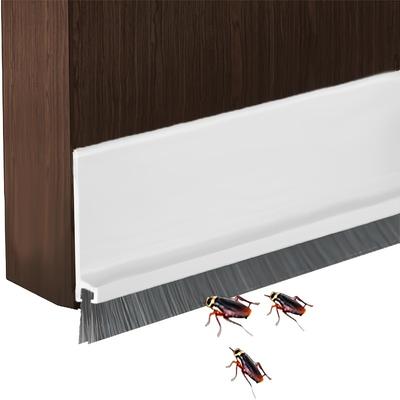 TEMU 1pc Flexible Silicone Door Bottom Seal Strip - 3cm Wide, In Black, White, Gray, Brown - Windproof, Insect-proof & Soundproofing For Home & Bedroom Doors Image