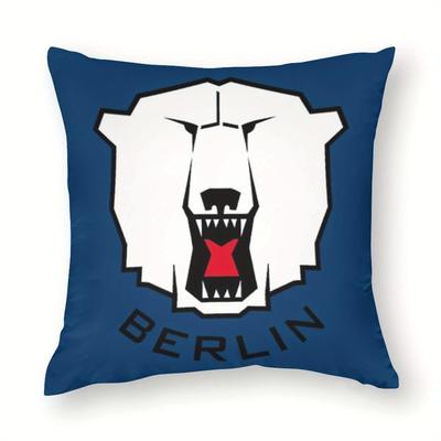 TEMU 1pc, Polar Bear Berlin Sofa Pillowcase For Outdoor Home, Polyester (double-sided Printing, Pillow Core Not Included), Bedroom Decoration, Living Room Decoration Image