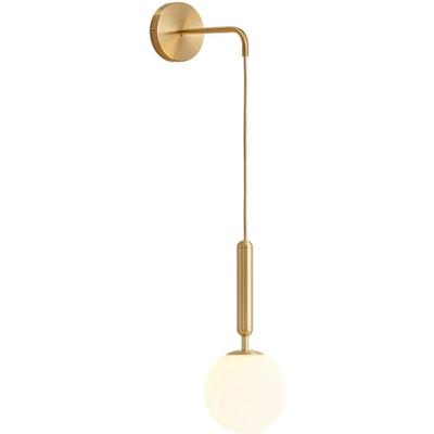 Tonchean - Moderne E27-Glaskugel-Wandleuchte, nordische minimalistische Innenwandlampe für Image
