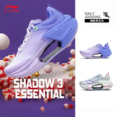 LI-NING SHADOW 3 ESSENTIAL Women Lightweight High Rebound Racing shoes Professional Sports Shoes