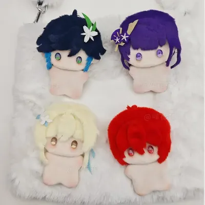 Hhot Anime Spiel Genshin Impact Diluc Venti Raiden Shogun Lumine Cosplay Kawaii Puppe Handarbeit Image