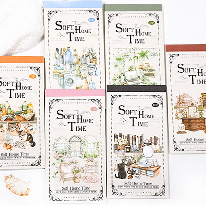 Mr Paper 18 Stück/Beutel Soft House Time Series Home Landscaping Dual Material Gestanzte Aufkleberbuch DIY Handbuch Scrapbook Karte Image