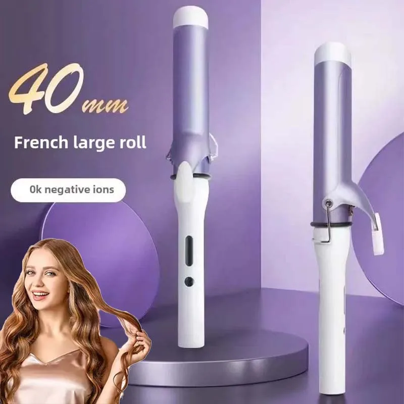 Professionelle 40 Mm Keramik Schwenk Lockenstab Haar Curler Mit Große Welle Elektrische Curler Haar Haar Styling Werkzeug Image
