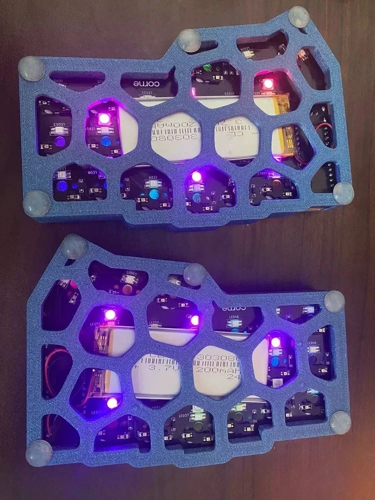 Corne mx v3 split keyboard kit benutzer definierte drahtlose bluetooth final nrf microv 1,4 tastatur position rgb 1200mah batterie hot swap design Image
