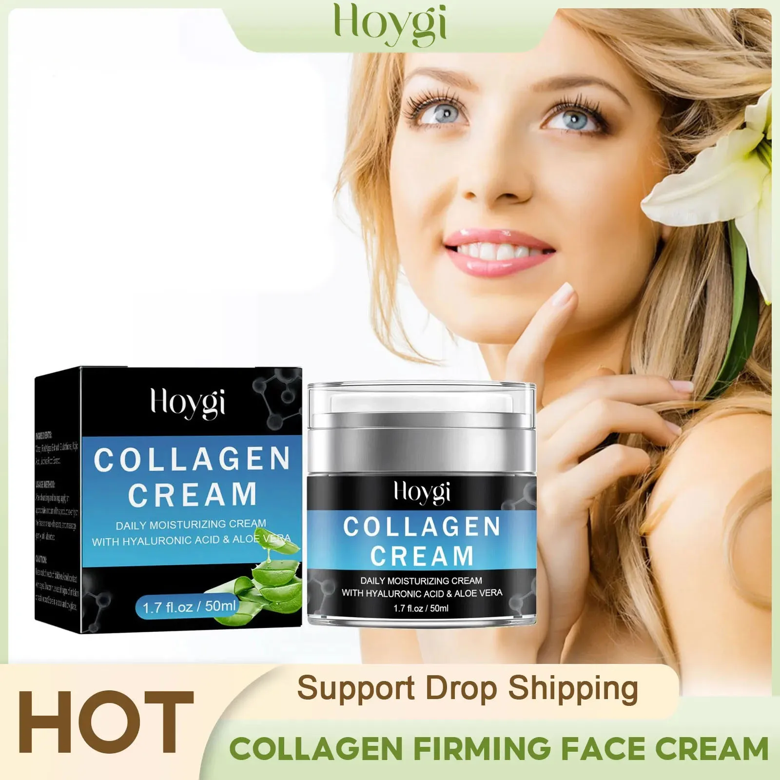 Kollagen creme Anti-Aging reduzieren feine Linie glatte Falten entferner straffende UV-Schutz aufhellende pflegende Reparatur Gesichts creme Image