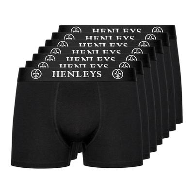 Henleys - "McBlacken" Boxershorts für Herren(7er-Pack) (Schwarz) Image