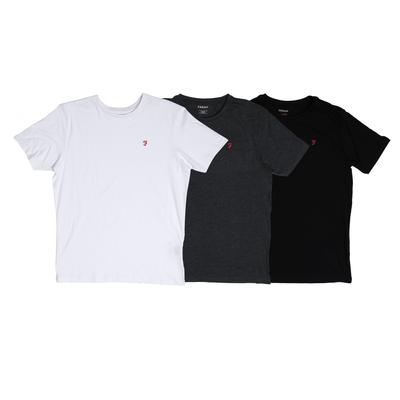 Farah - "Colney" T-Shirt für Herren(3er-Pack) (Schwarz/Grau/Weiß) Image