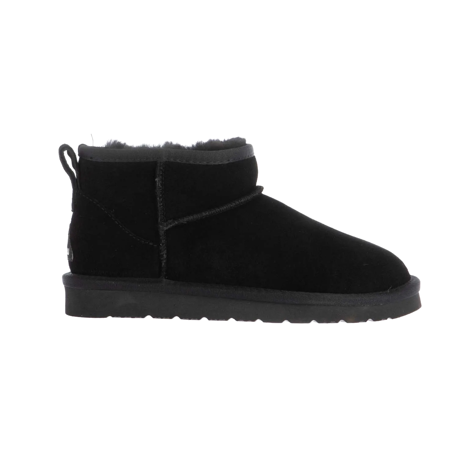 EverAu - Damen Stiefel "Finch", Mini, Kuh Wildleder (Schwarz)