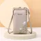 Mode femmes petit sac à bandoulière pour téléphone portable en cuir PU sac à main élégant motif de