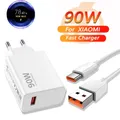Caricatore da muro veloce Turbo 90W 6A per Xiaomi 11 12 Lite 13T 14 Ultra Redmi Note 11T 12T 13 15Pro POCO F4 X5 Cavo di ricarica USB tipo C