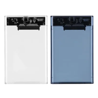 2.5inch External Hard Drive Enclosure SATA To USB3.1 8TB SSD HDD Hard Disk Box Transparent Plug and