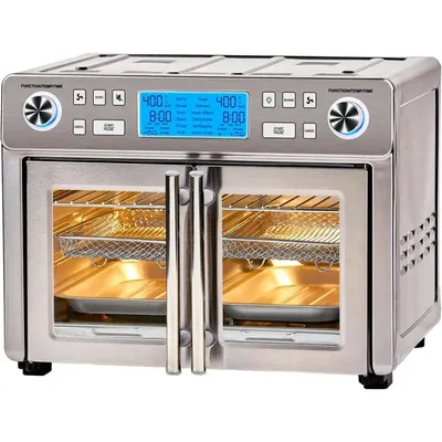 QWemeril Lagasse Dual Zone 360 Air Fryer Oven Combo with French Door,25 QT Extra Large Family Size