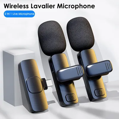Lavalier Microphone Wireless Microphone For Android/ios Video Recording Noise Reduction Mic for