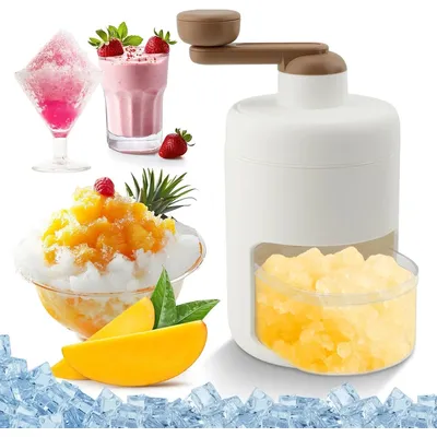 Electric Ice Shaver & Snow Cone Maker - Portable Ice Crusher with Free Ice Tray for Home/Commercial