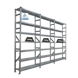 PROREGAL Fachbodenregal PROXIMO Stecksystem | Komplettregal | HxBxT 250x360x32cm | 7 Ebenen | Beidseitig nutzbar | Verzinkt Image