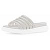 Pantolette GABOR, Damen, Gr. 44, silber (silberfarben), Textil, modisch, Schuhe, Plateau, Sommerschuh, Schlappen mit Best Fitting-Ausstattung, Topseller