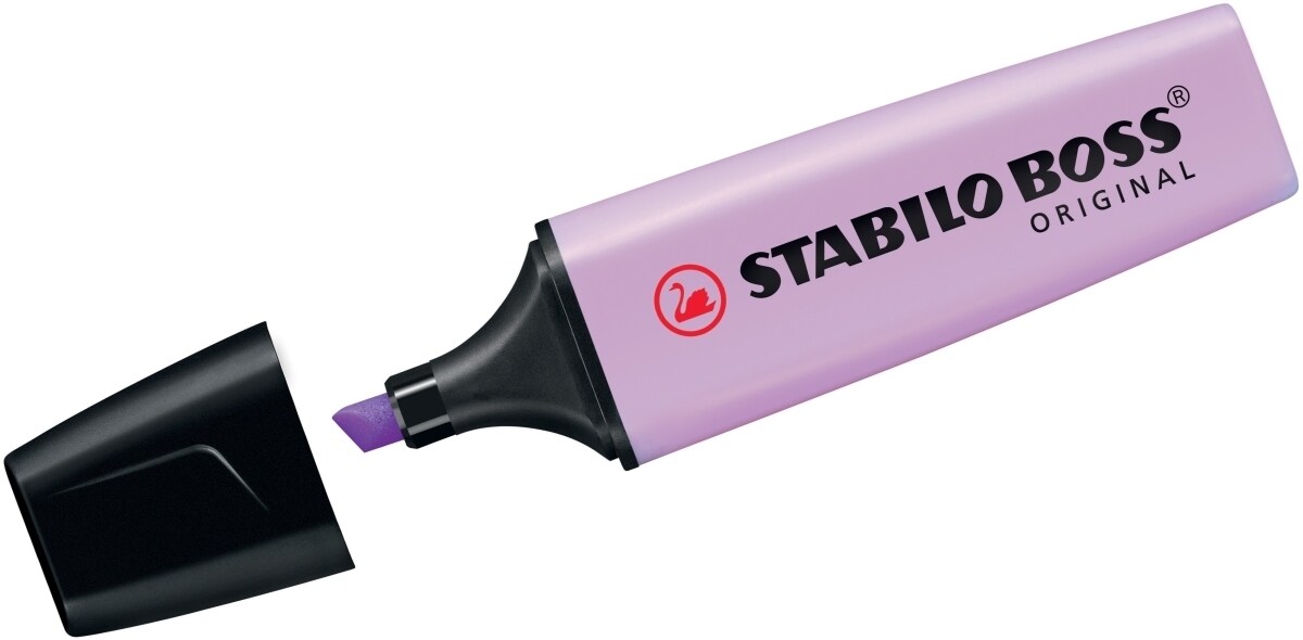 STABILO Textmarker Boss Original Pastel Schimmer von Lila Packung mit 10 Stück Image