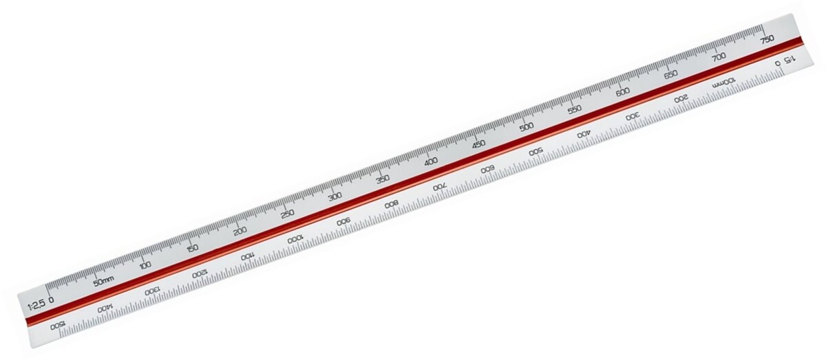 LINEX Dreikantmaßstab 313 30cm weiß Packung mit 10 Stück Image