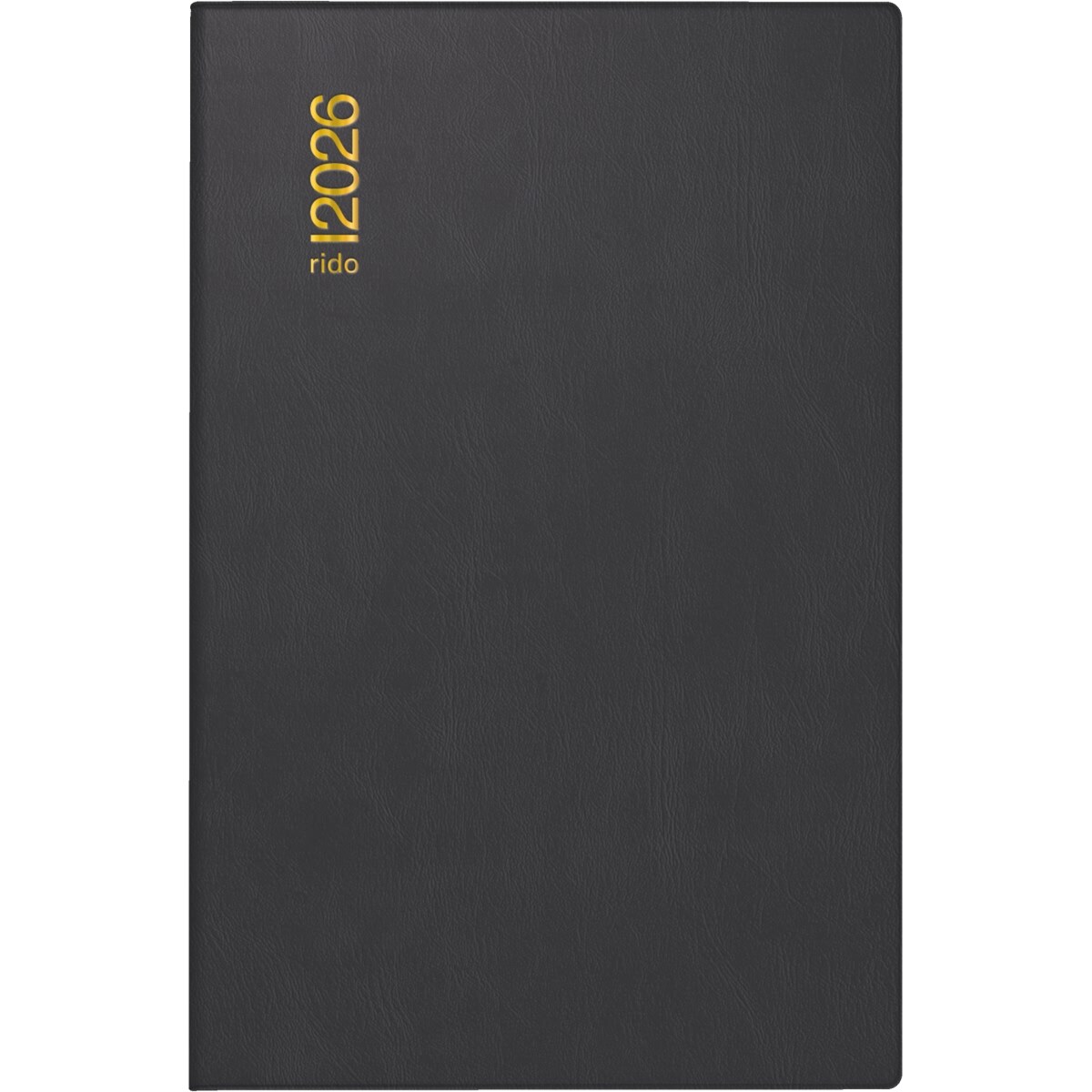 Rido Taschenkalender Industrie II 7,5x11,2cm 2 Tage/Seite Kunststoff schwarz 2026. Image